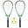 Set de 2 rachete de badminton Nils, husă pentru volane, verde