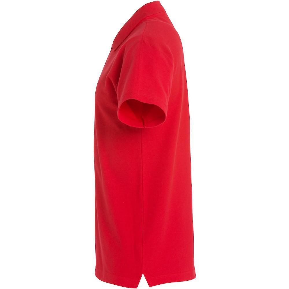 Mens Basic Polo Shirt (Red) 3/4