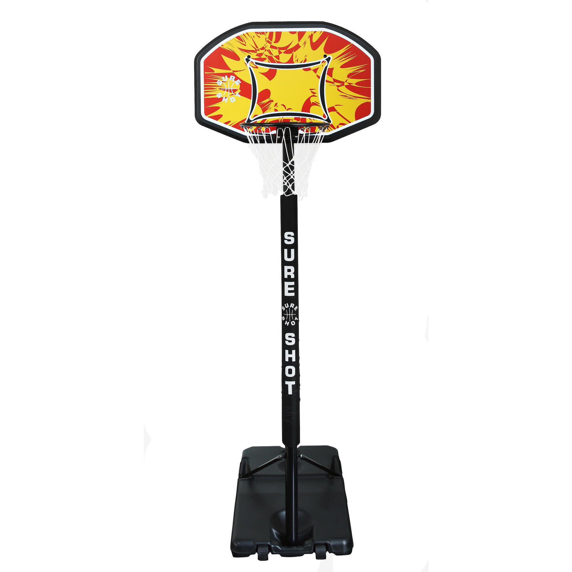 Sure Shot Telescopic Basketball Hoop with a Coloured Backboard 3/5