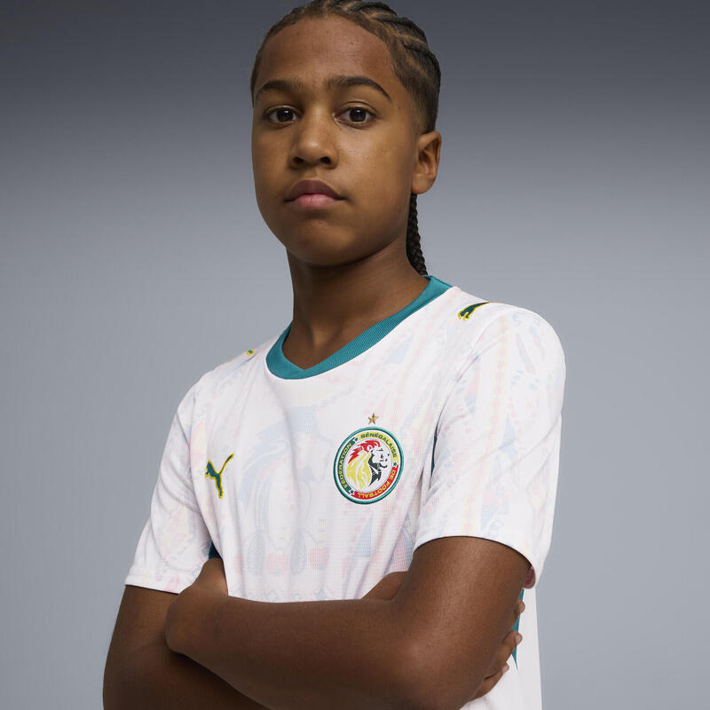 Tricou fotbal copii emblemă panouri laterale 2026 Heimtrikot, alb PUMA