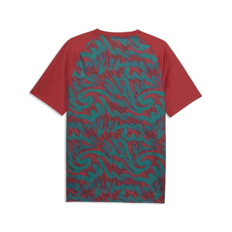 Tricou bărbați croială slim, mâneci scurte Portugal, roșu PUMA