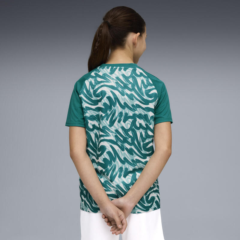 Tricou copii slim fit mâneci scurte Portugal, turcoaz PUMA