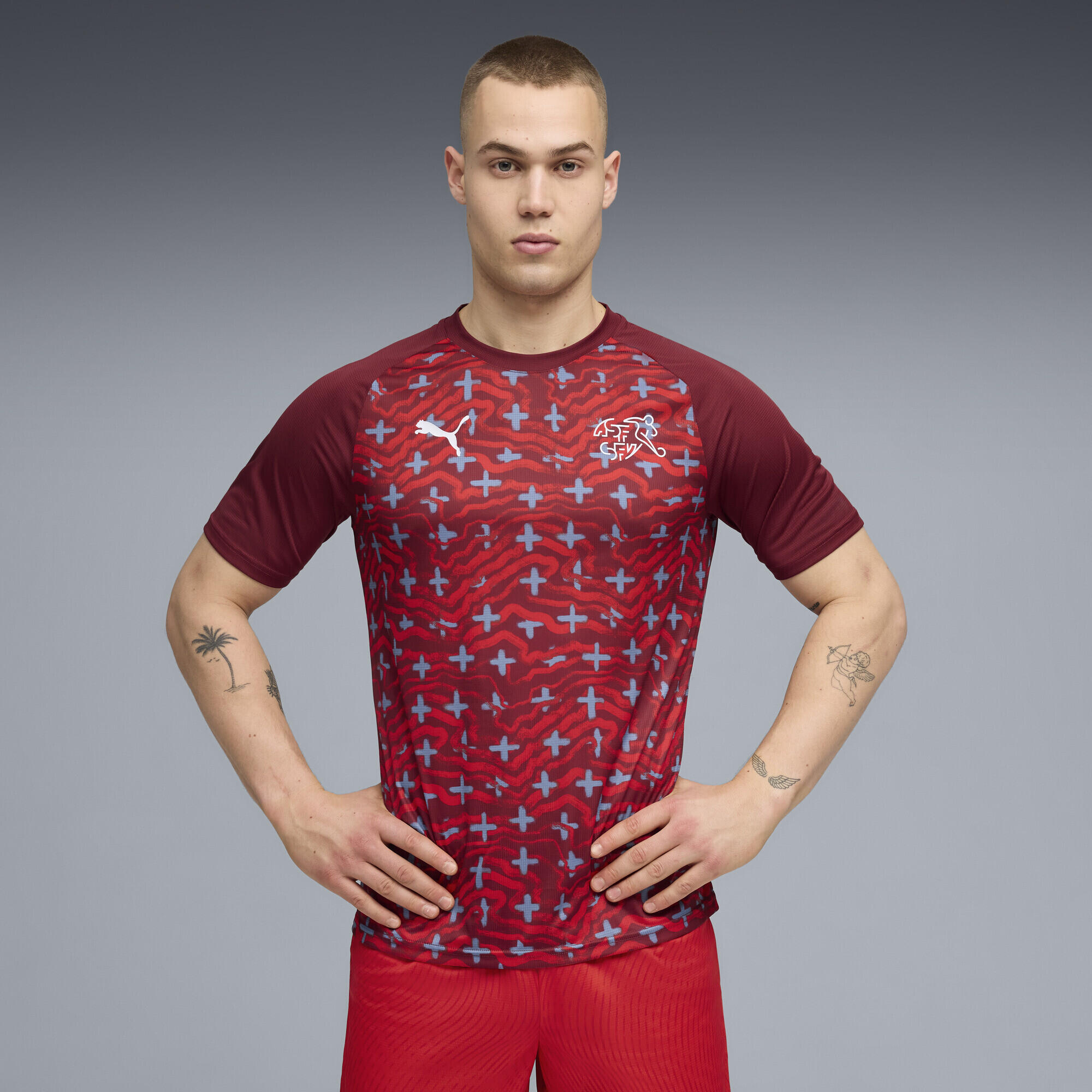 Zwitserland warm-up-shirt voor heren PUMA 2/5
