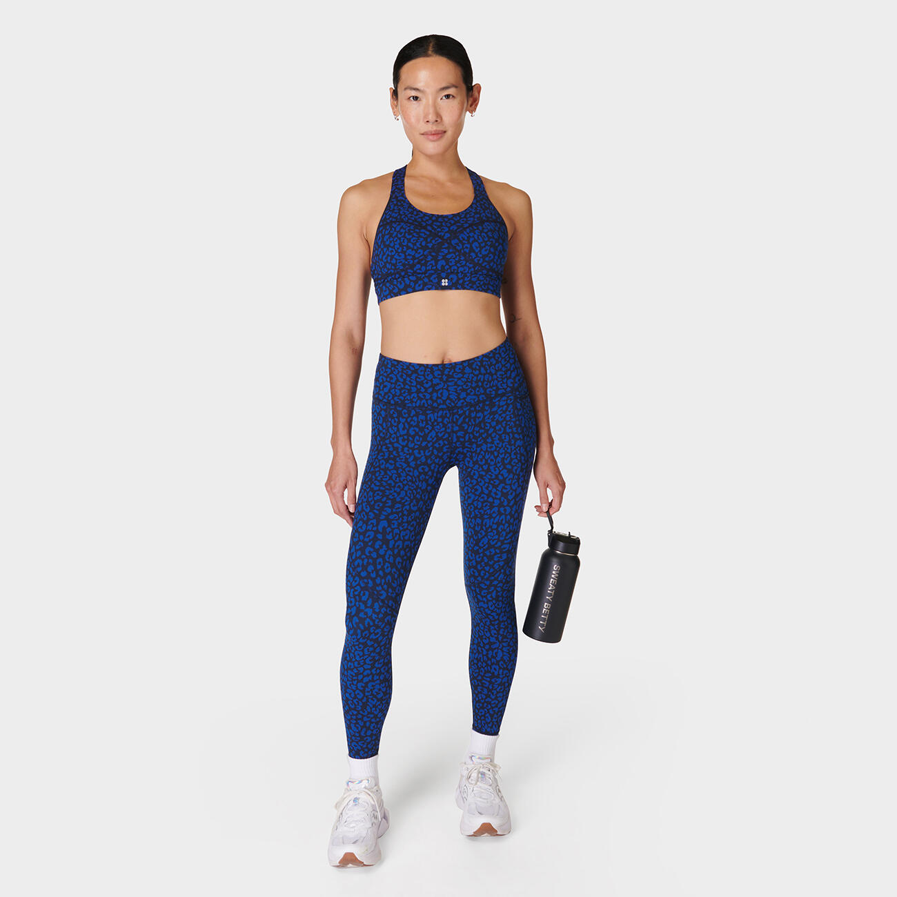 SWEATY BETTY Power Medium Support Sports Bra Sportbeha BLAUWE DIERENPRINT S 2/7