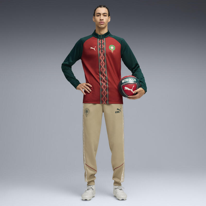Tricou fotbal bărbați mânecă lungă Marokko, roșu și verde PUMA