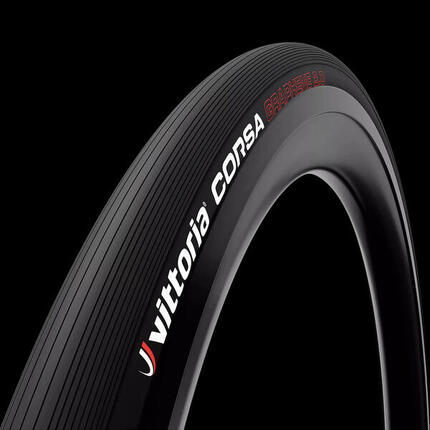 Cubierta Corsa Graphene 2.0 - 700x25 negra ciclismo Negro Vittoria