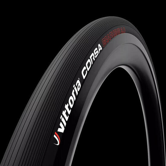 Cubierta Corsa Graphene 2.0 - 700x25 negra ciclismo Negro Vittoria