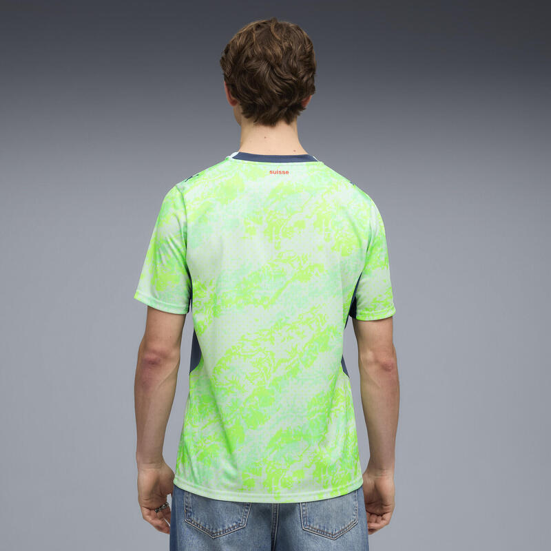 Tricou fotbal bărbați mânecă scurtă Exterior 2026, galben-verde aprins PUMA