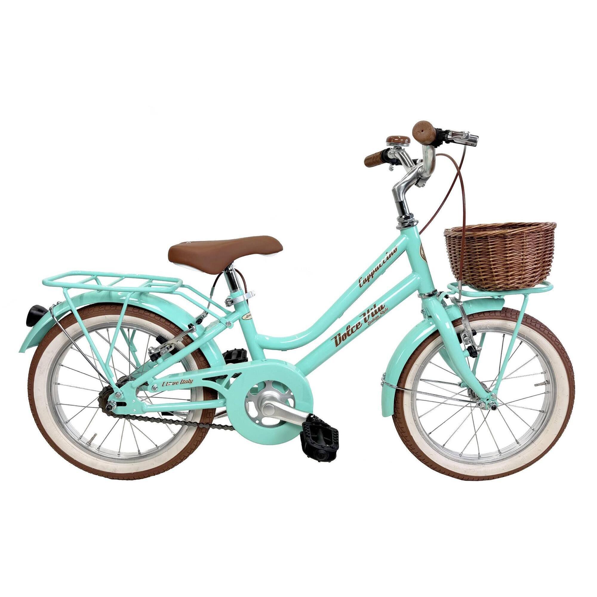 CANELLINI Dívčí městské kolo Dolce Vita by Canellini CAPPUCCINO 16" s košíkem