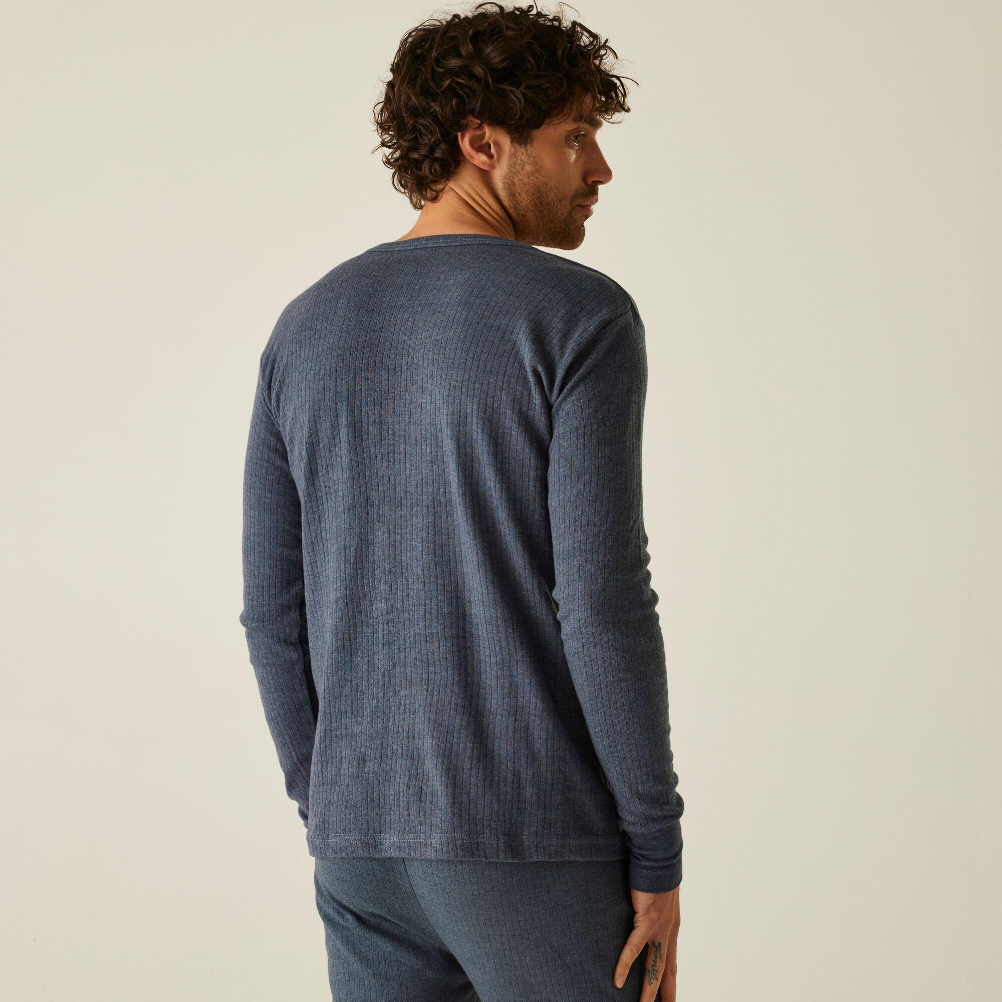 Mens Ribbed Thermal Long Sleeve Base Layer 2/4