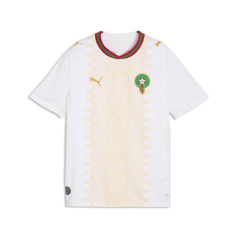 Tricou fotbal copii mânecă scurtă, respirabil Marokko 2026, alb PUMA
