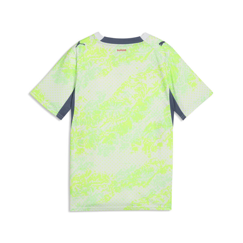Tricou copii mânecă scurtă, detalii de echipă, 2026, galben neon și gri PUMA