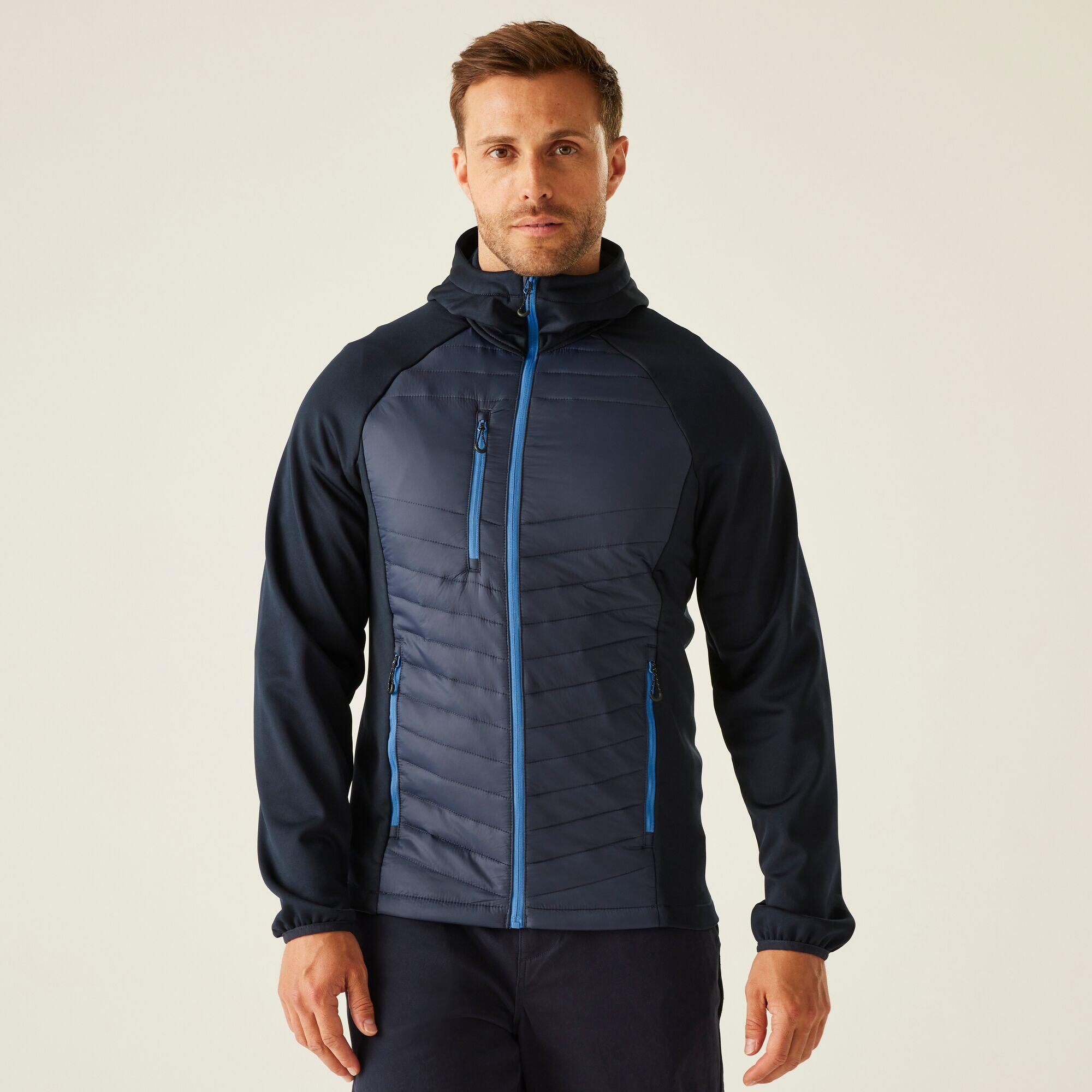 Mens Navigate Hybrid Quilted Hooded Jacket 1/6