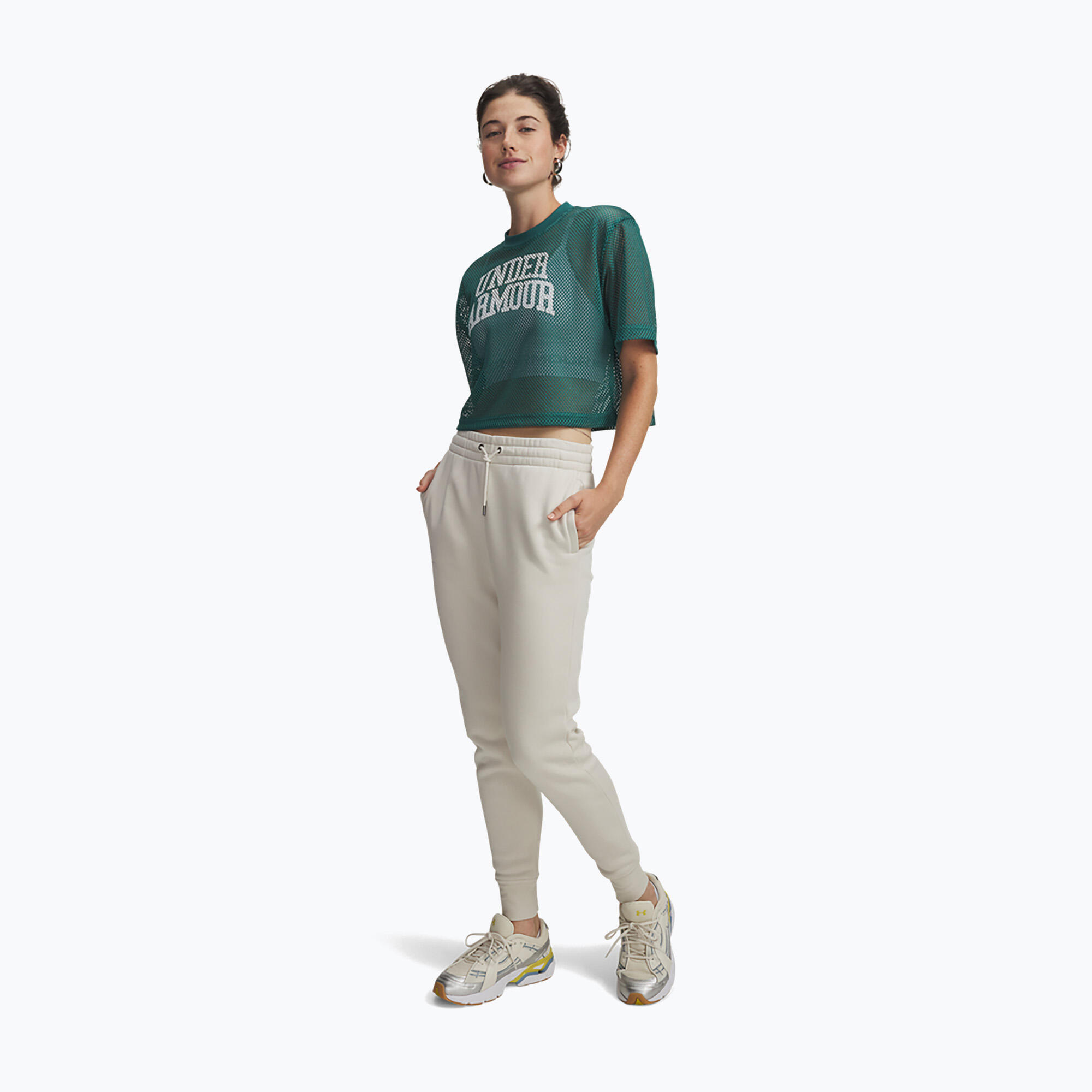 Spodnie damskie Under Armour Icon Fleece Jogger summit / 2/4