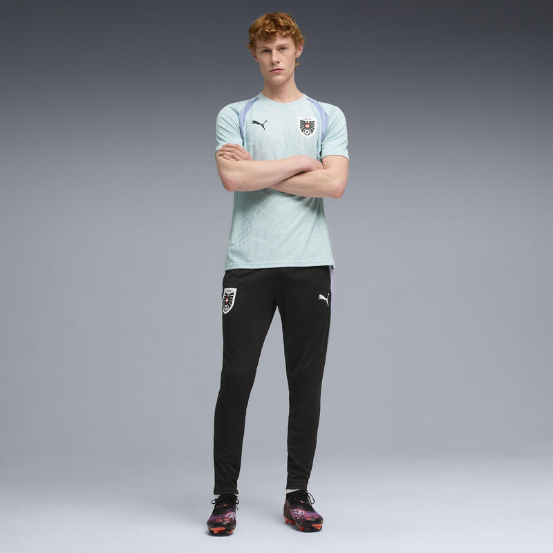 Pantalon fotbal bărbați croială slim, negru PUMA