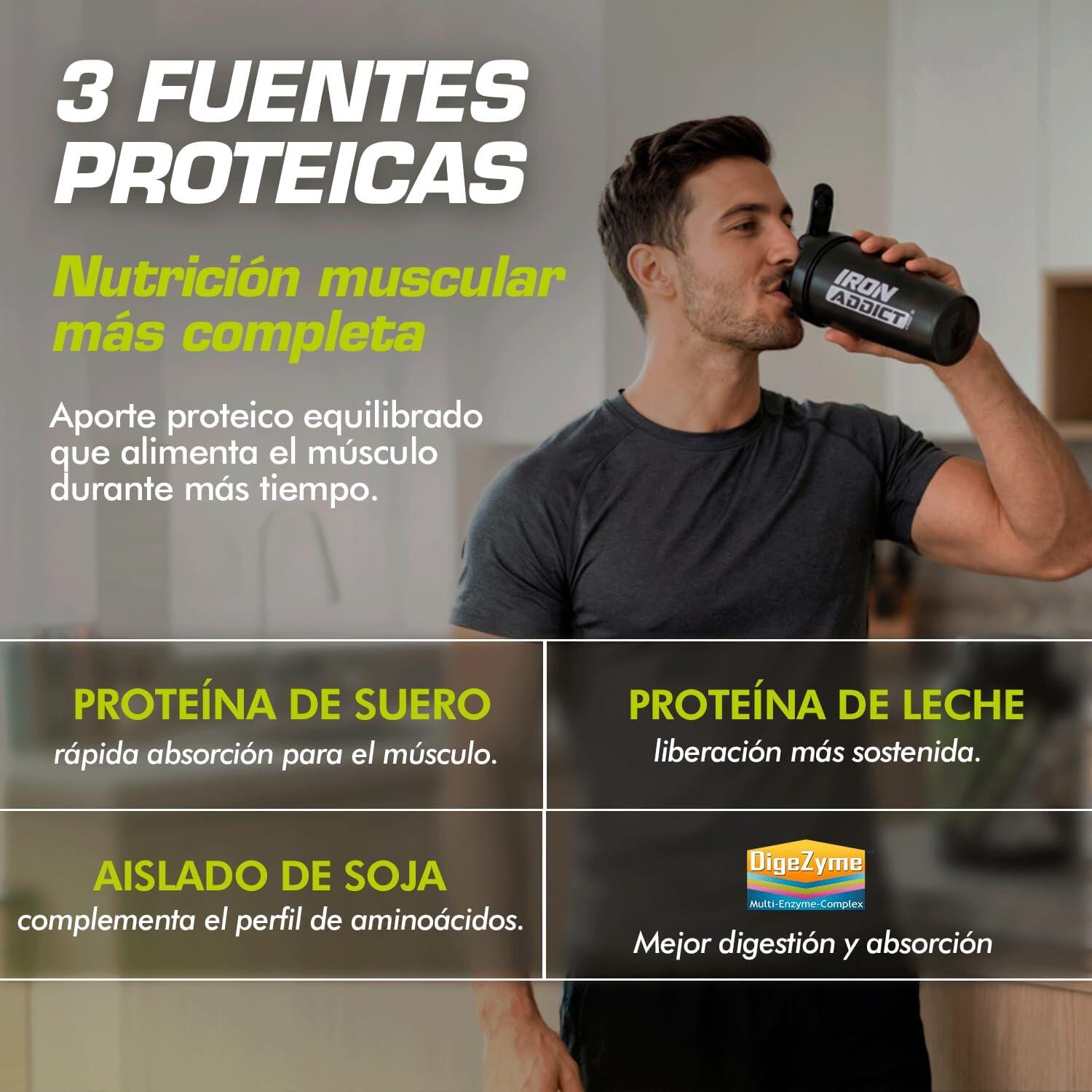 Protein Power 2Kg Iron Addict Labs - Proteína en polvo con suero de leche y soja 3/7