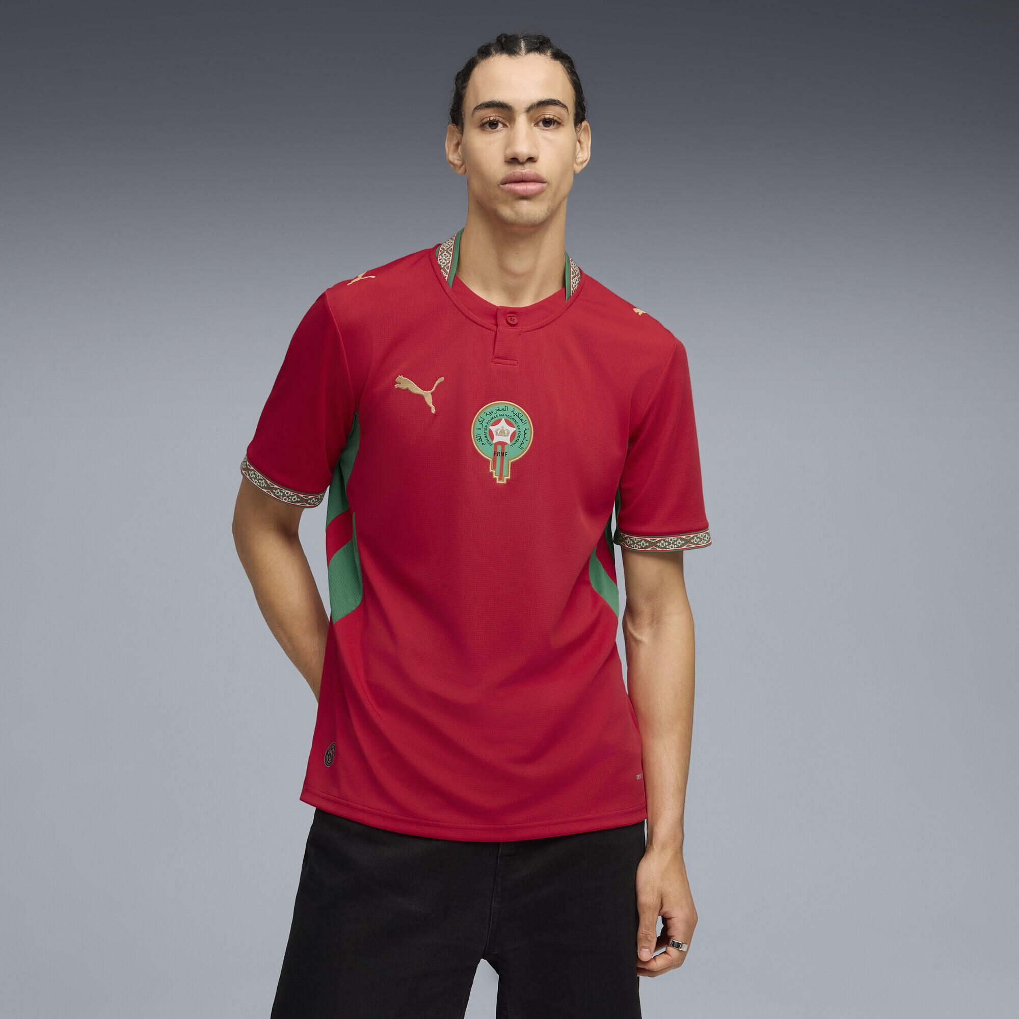 Tricou fotbal bărbați emblema echipei, Heimtrikot Marokko 2026, roșu PUMA