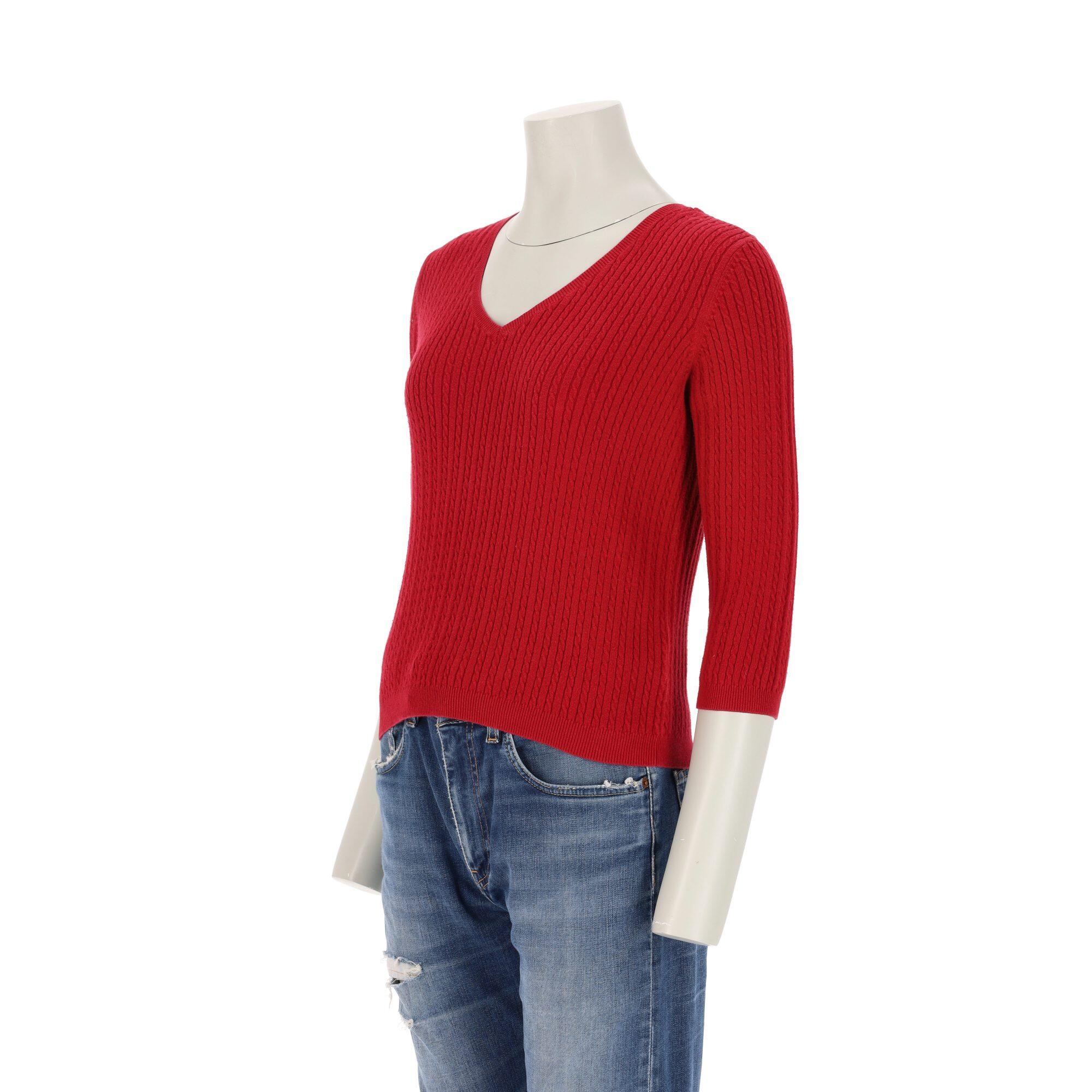 Reconditionné - Pull Femme Rouge - Très Bon État 4/7