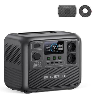 Ac70 powerstation 768wh + oplader 2 - volledige lading via auto voor roadtrips