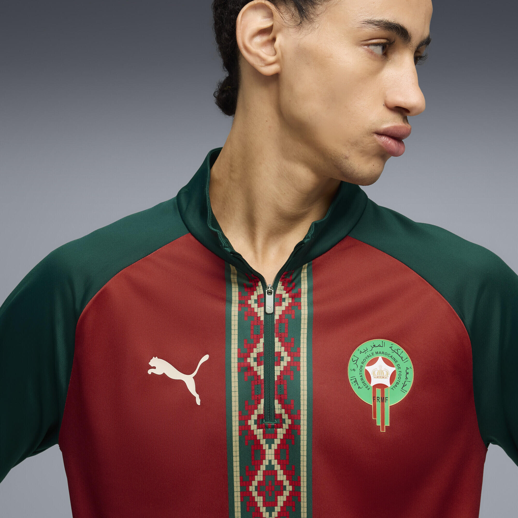 Haut d’échauffement 1/4 zip Maroc Homme PUMA 3/6
