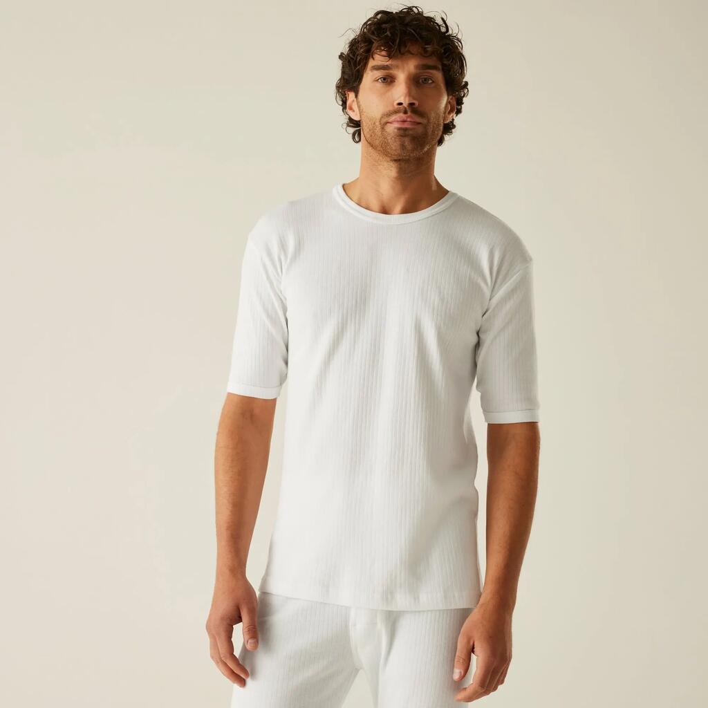 Mens Ribbed Thermal Short Sleeve Base Layer