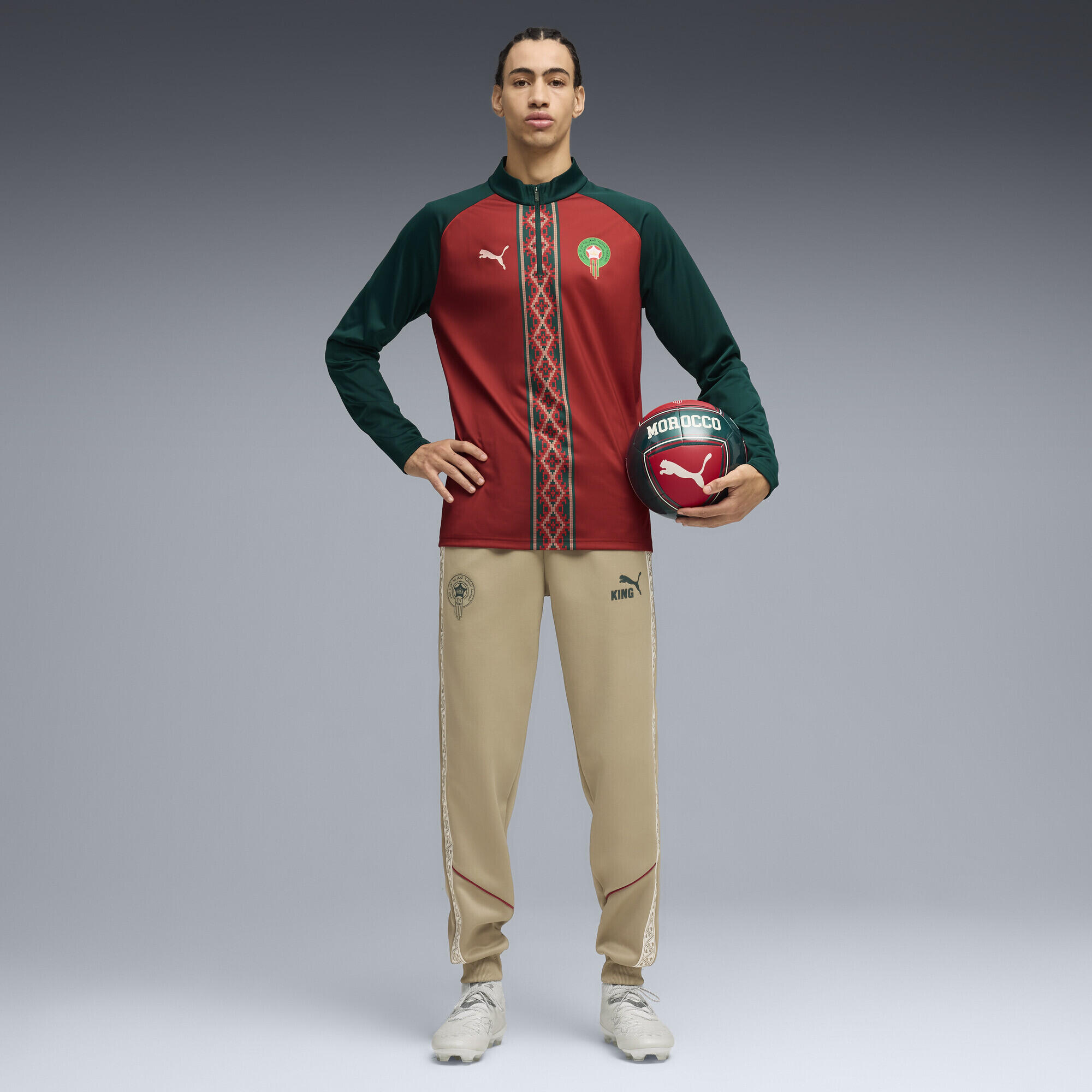 Haut d’échauffement 1/4 zip Maroc Homme PUMA 4/6
