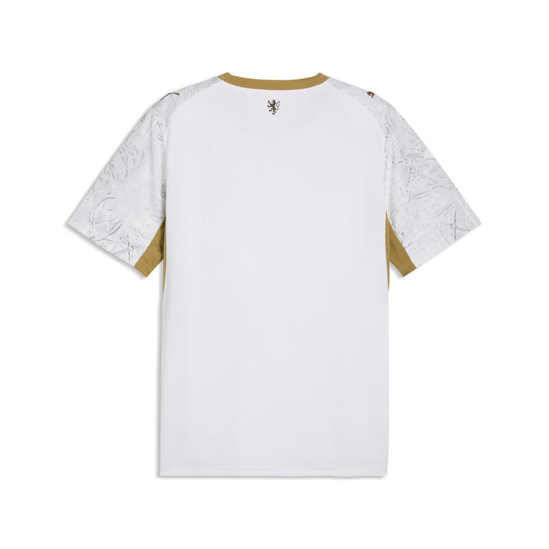 Tricou fotbal bărbați model replică pattern embosat, alb PUMA