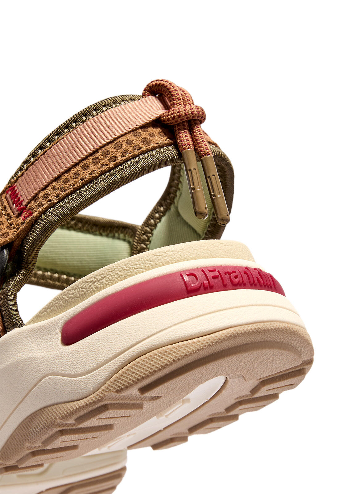 Sandalias Deportivas de Mujer con Estampado en Burgundy 3/4