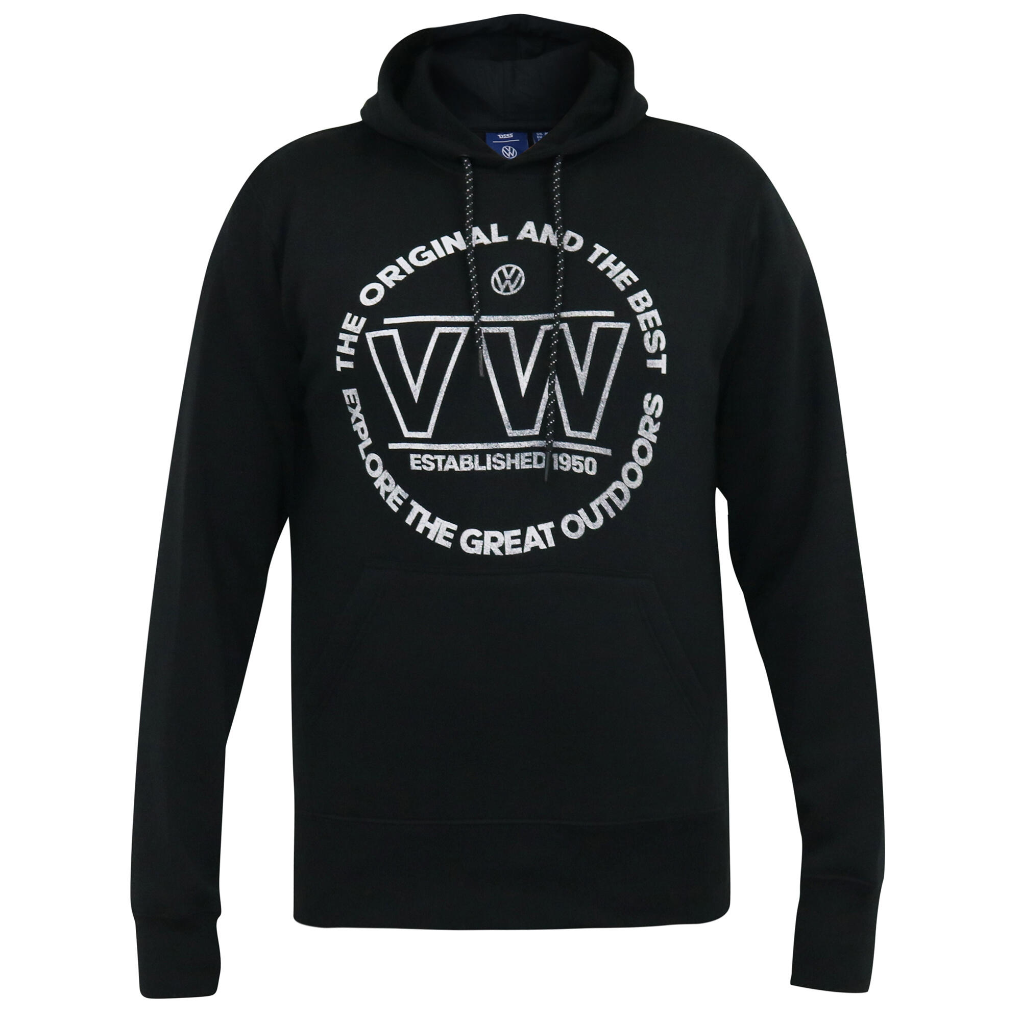 "D555 Bourton" Kapuzenpullover Über den Kopf für Herren Schwarz 2/3