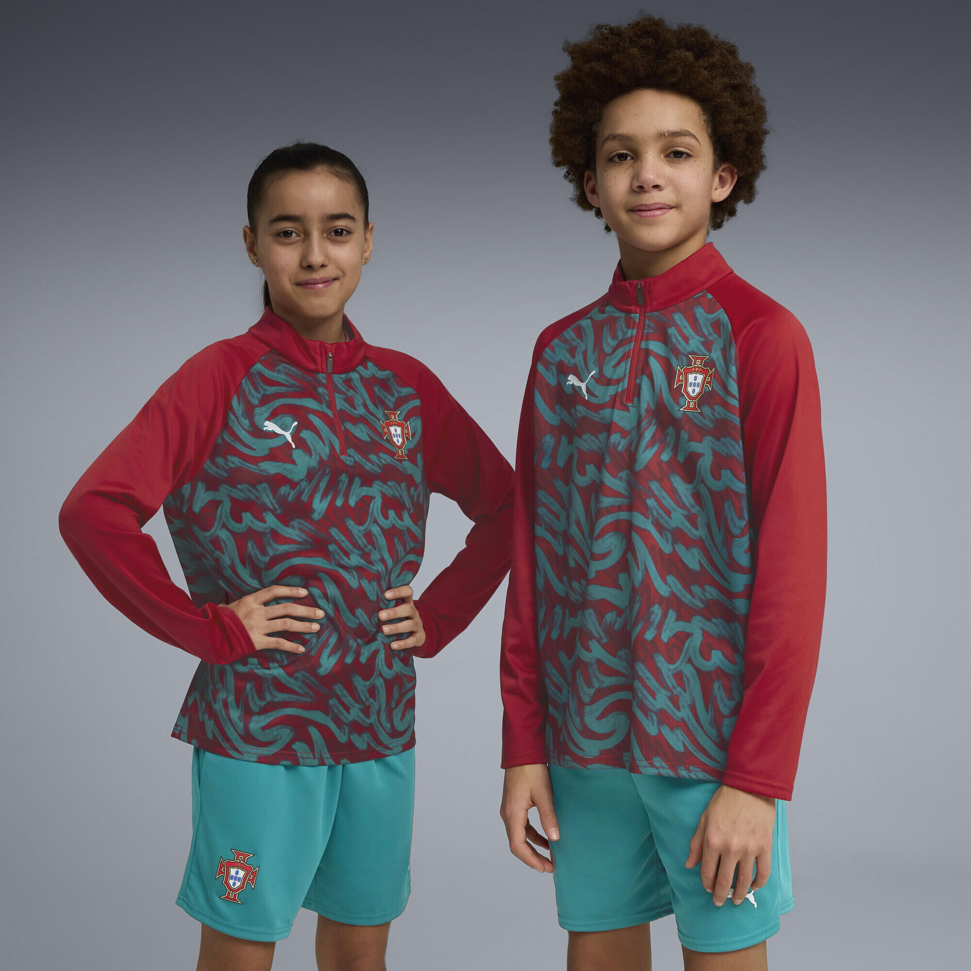 Portugal warm-up-top met kwartrits voor jongeren PUMA 2/6