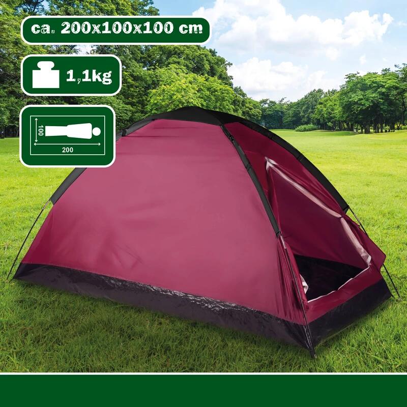 Tenda monoposto 200x100x100 cm rossa 2/3