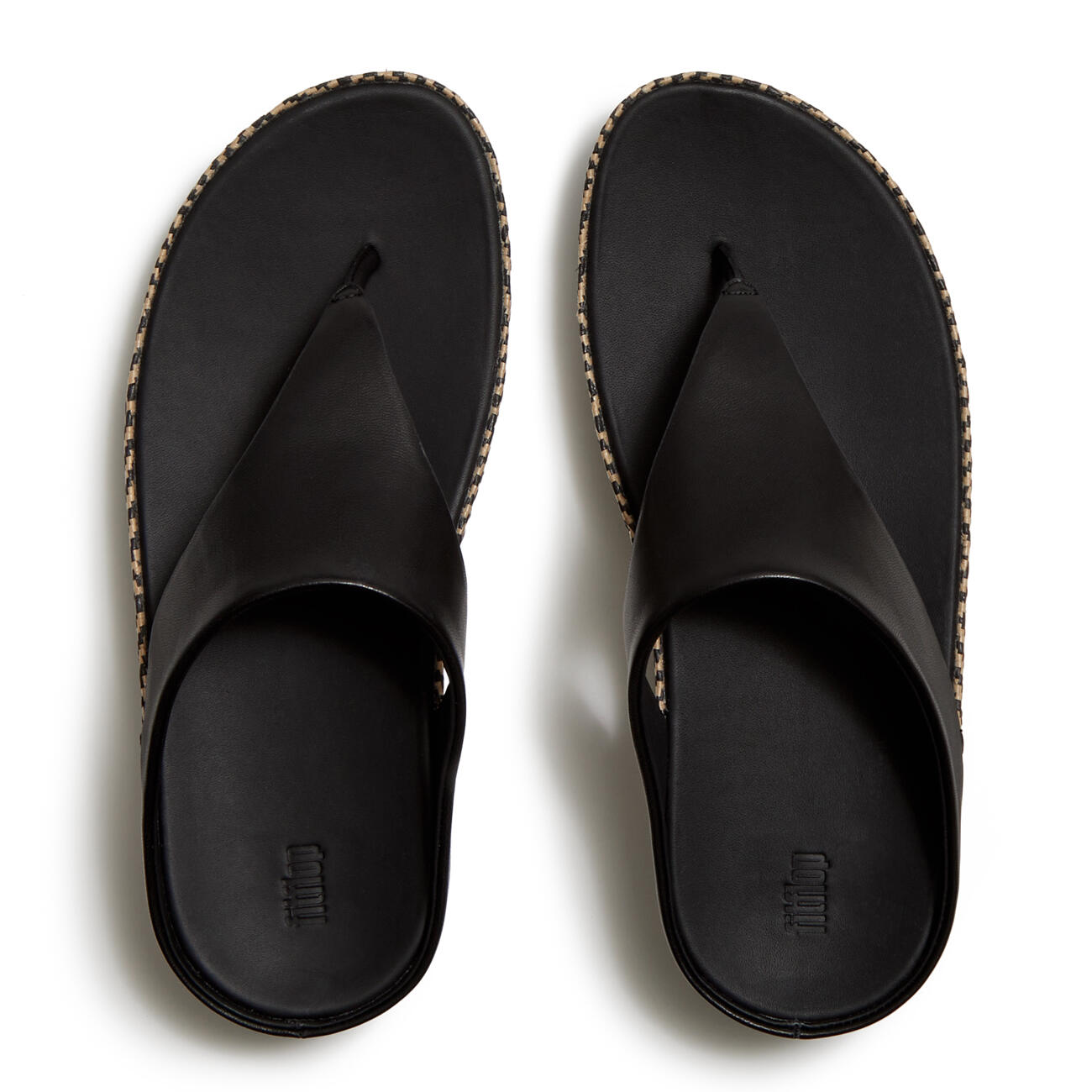 FitFlop Lulu Lux Sandales à lanières croisées en cuir tissé graphique 5/7