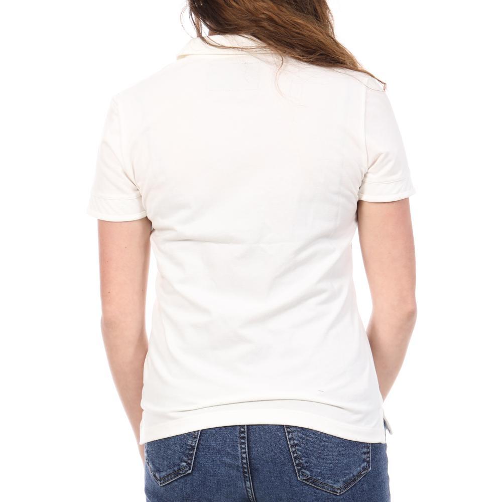 Polo Blanc Femme Le Coq Sportif Marshmallow 2/5