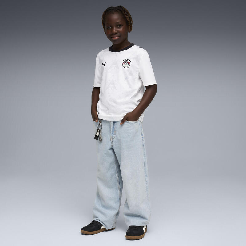 Tricou fotbal copii mânecă scurtă 2026, alb PUMA