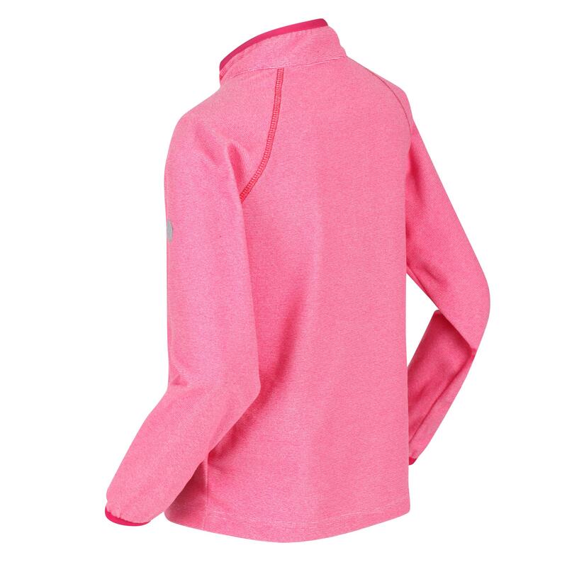 Loco Fleece-Wanderjacke für Kinder mit halblangem Reißverschluss - Pink