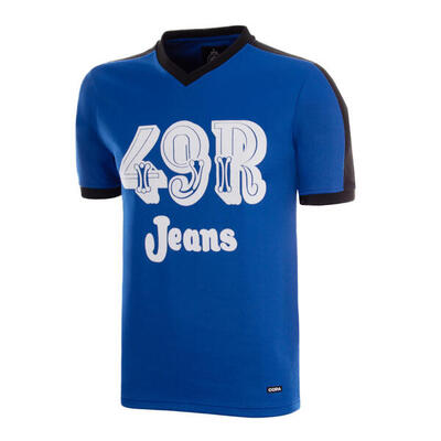 Club brugge 1976 - 77 - retro voetbalshirt - blauw – copa football