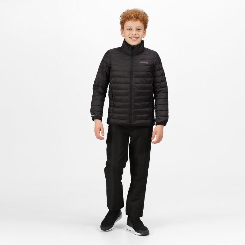 Hillpack Veste de randonnée isolée garnie de duvet pour enfant - Le noir