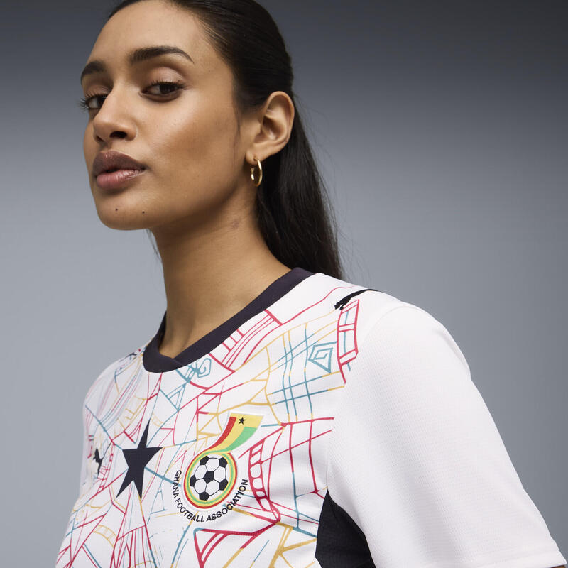 Tricou fotbal femei emblema Ghana Football Association Heimtrikot 2026, alb PUMA