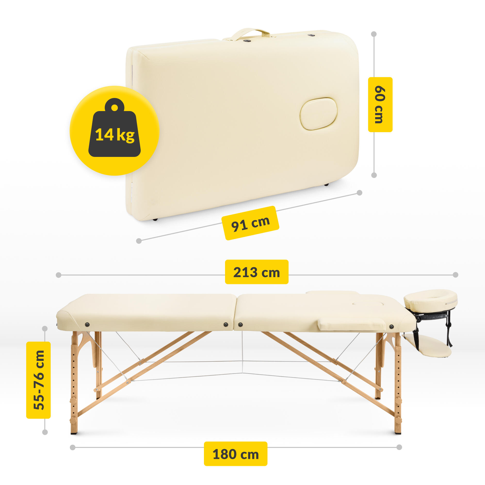 Dřevěný masážní a rehabilitační stůl 4FIZJO 60 cm 3/7