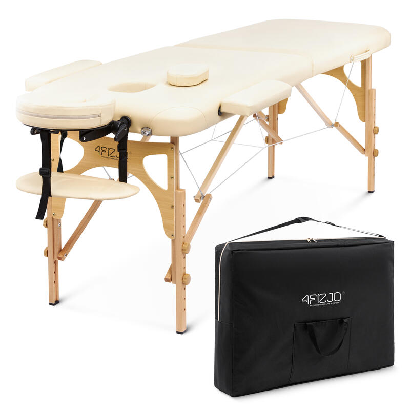 Masă de masaj și reabilitare 4FIZJO din lemn, 60 cm