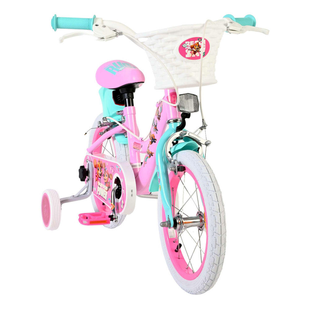 Paw Patrol kinderfiets 14 inch meisjes, roze, twee handremmen 2/7