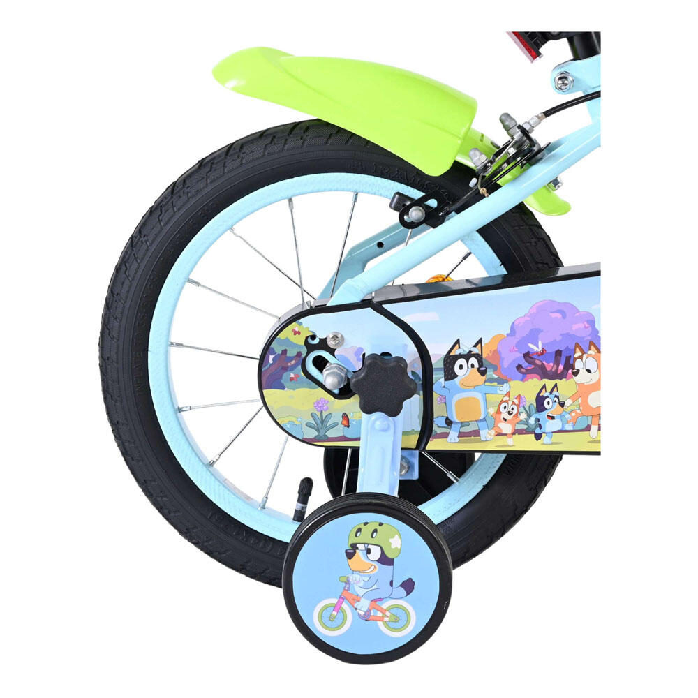 Bicicleta infantil Bluey 14 pulgadas azul claro dos frenos de mano 7/7