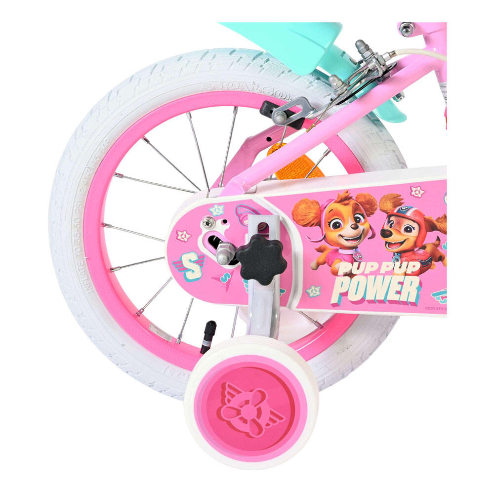 Paw Patrol kinderfiets 14 inch meisjes, roze, twee handremmen 7/7