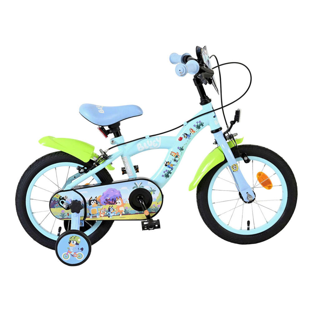 Bicicleta infantil Bluey 14 pulgadas azul claro dos frenos de mano 6/7