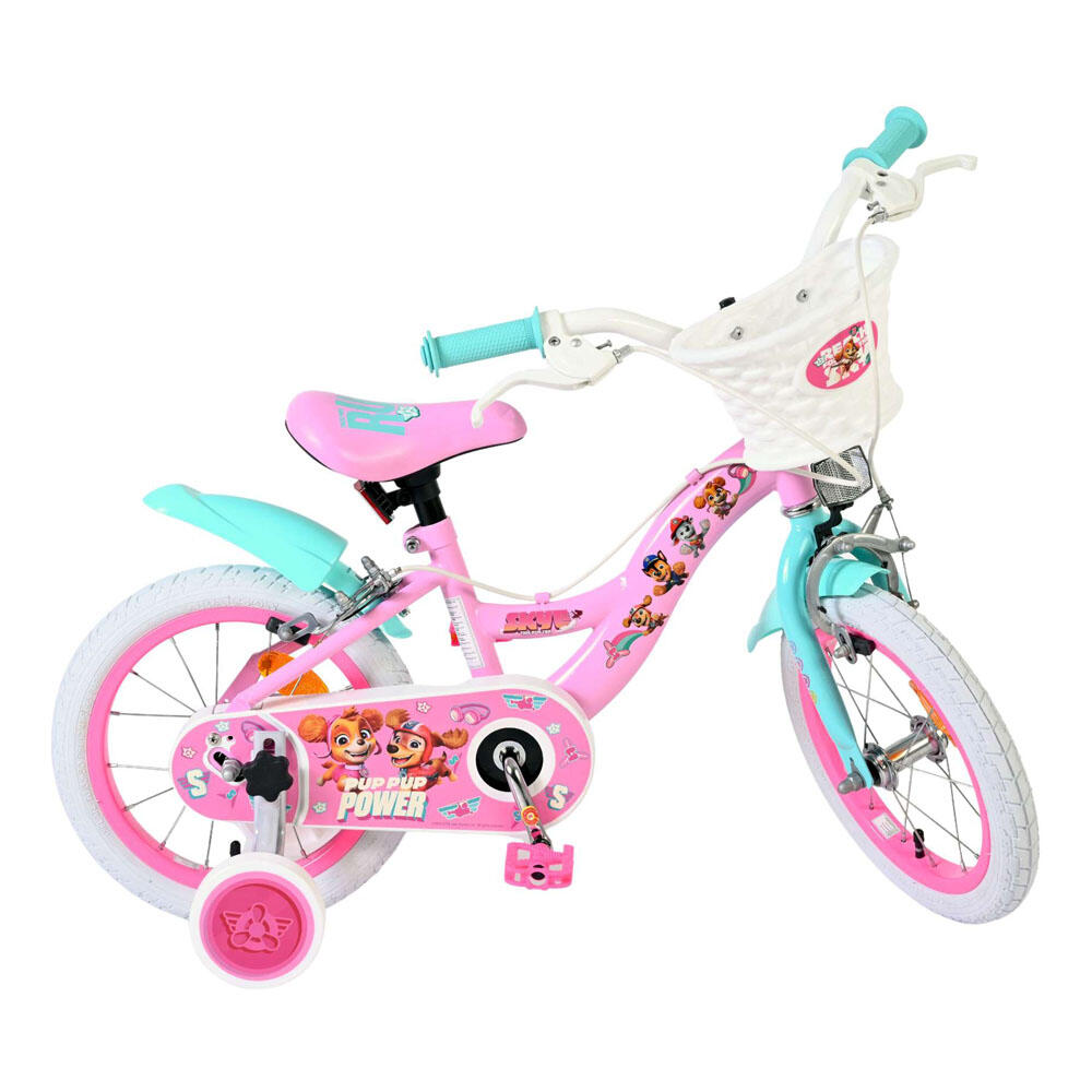 Paw Patrol kinderfiets 14 inch meisjes, roze, twee handremmen 4/7