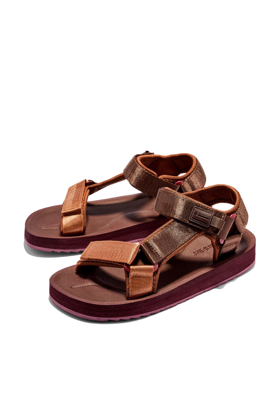 Sandalias de Tiras de Mujer en Marrón 2/4