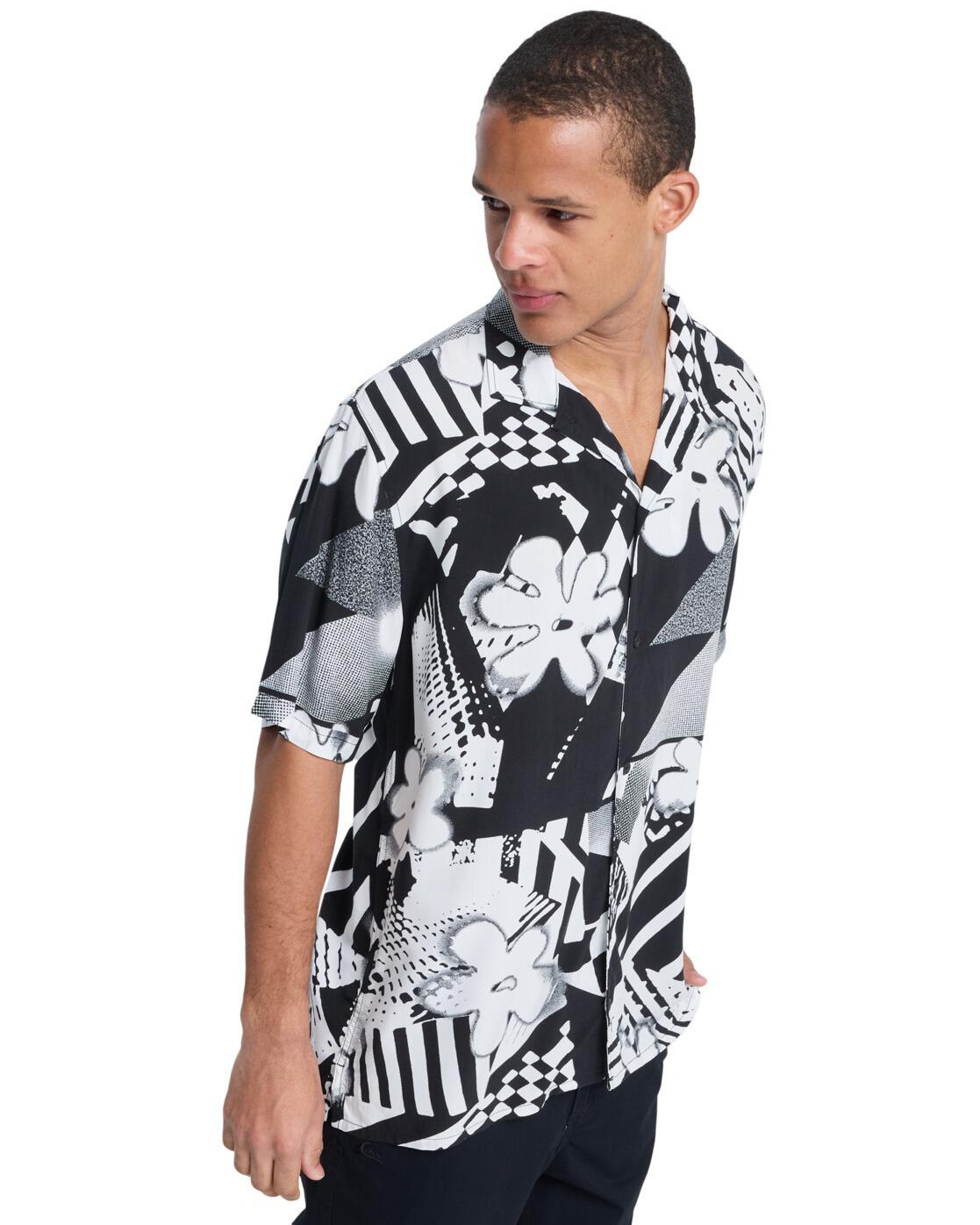 Camisa de Manga Corta SAFE PARADISE Marrón Hombre 3/4