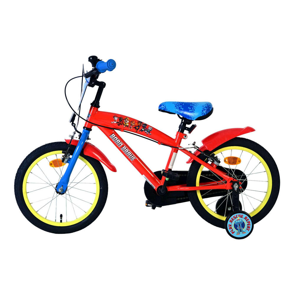 Paw patrol kinderfiets - jongens - 16 inch - rood - twee handremmen 5/7