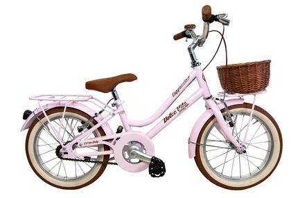 Vélo de fille Dolce Vita by Canellini CAPPUCCINO 16" avec panier - Vert Clair