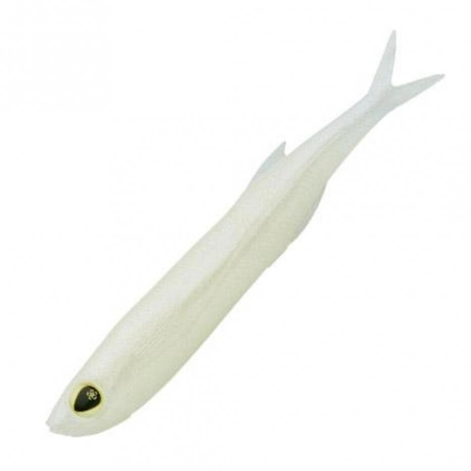 Sakura Xprat Fish 9 cm - Leurres souples Pearl White, pack de 6 1/1